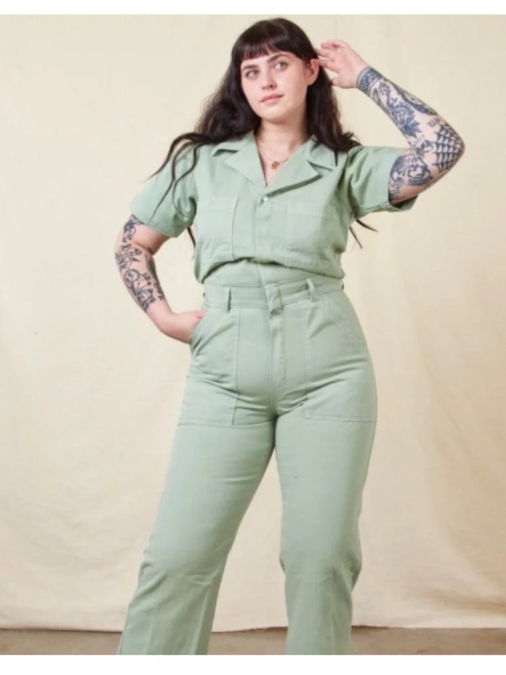 NWOT Big Bud Press Short Sleeve Jumpsuit Green Size XL Unisex